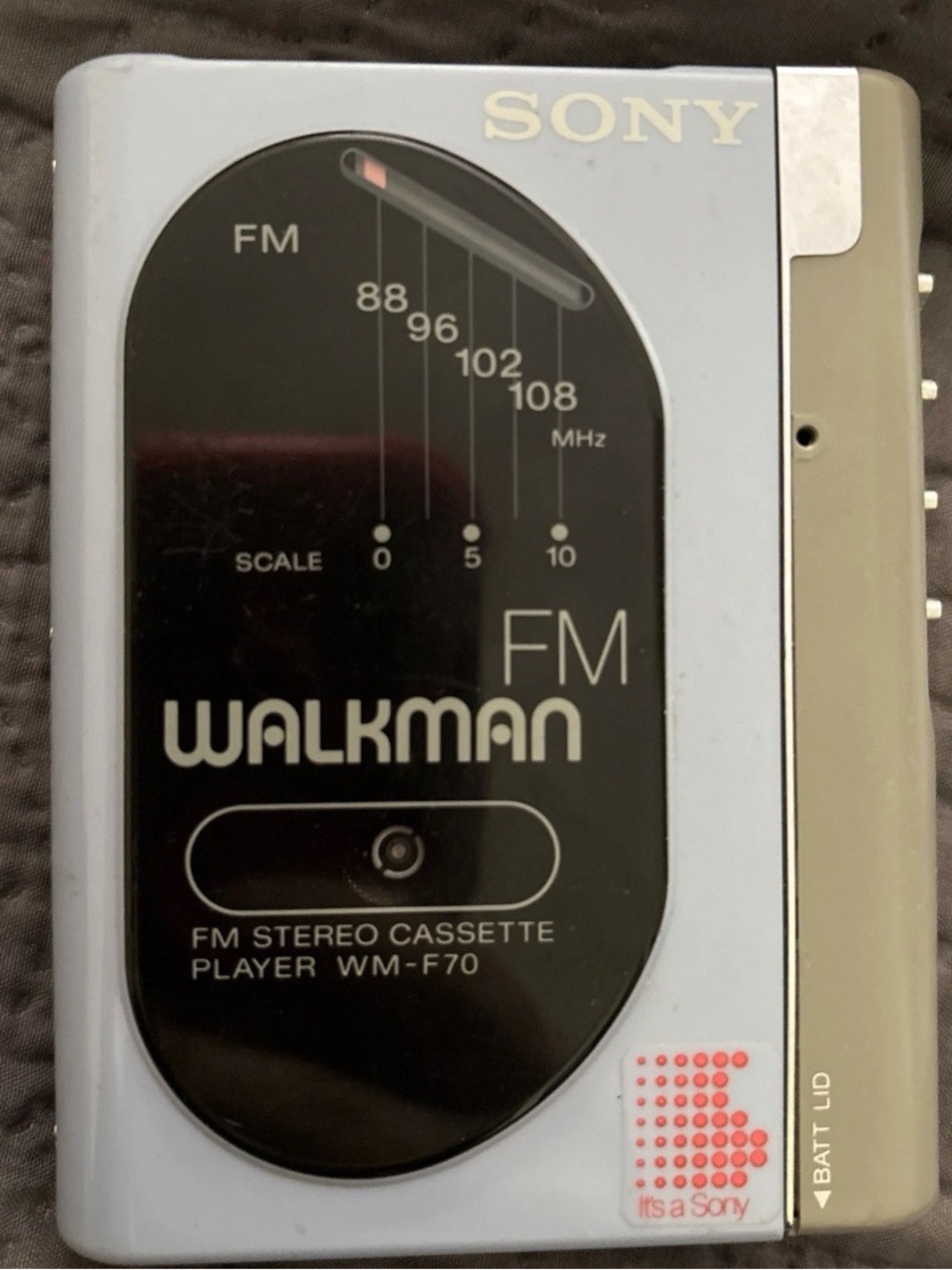 Sony Walkman FM Stereo Cassette Player - Light Blue and Silver